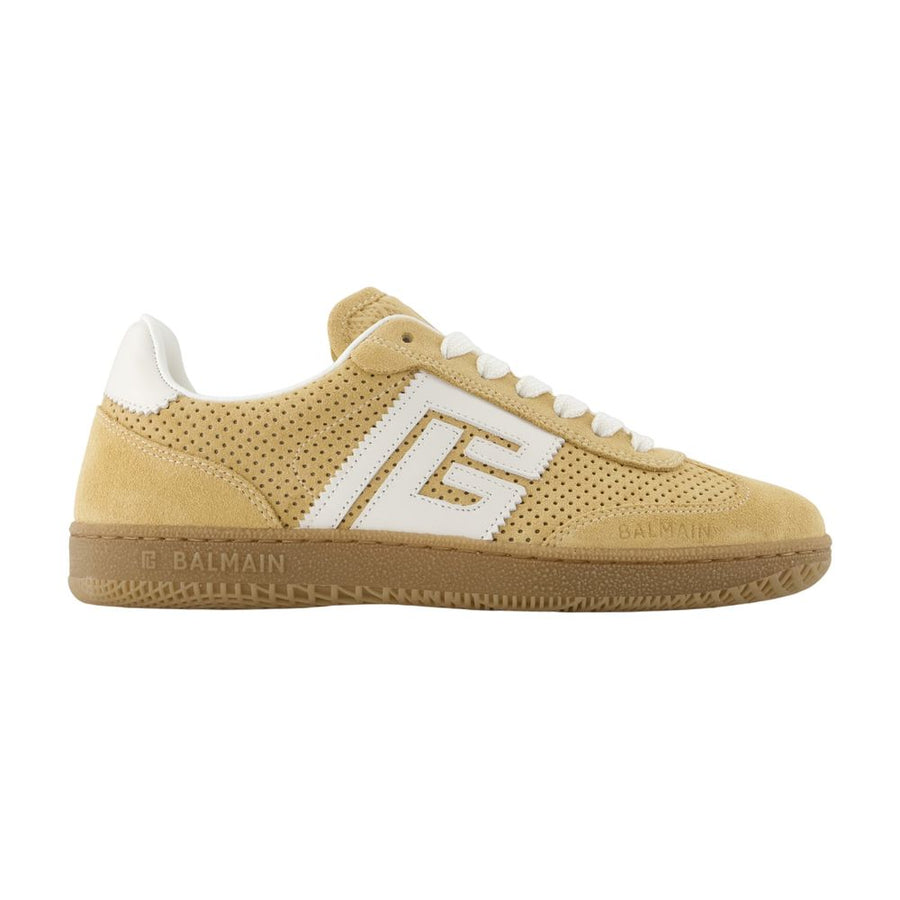 Balmain Calfskin sneaker in beige