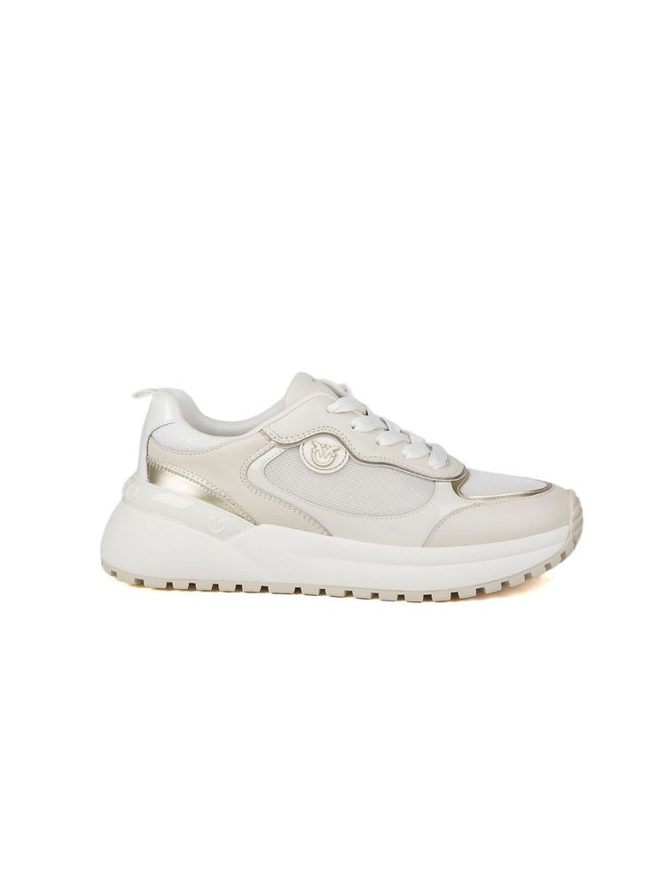 Pinko 62% Bos Taurus (Cow) sneaker in cream