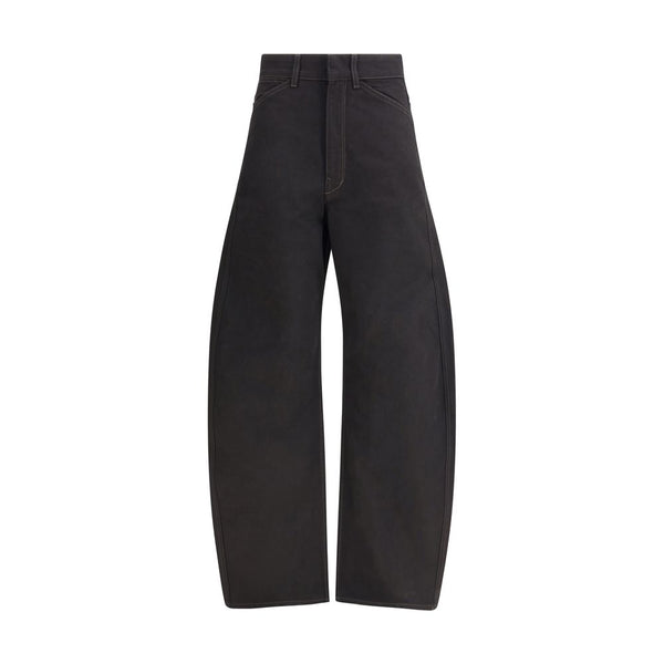 Lemaire 100% Cotton trousers in black