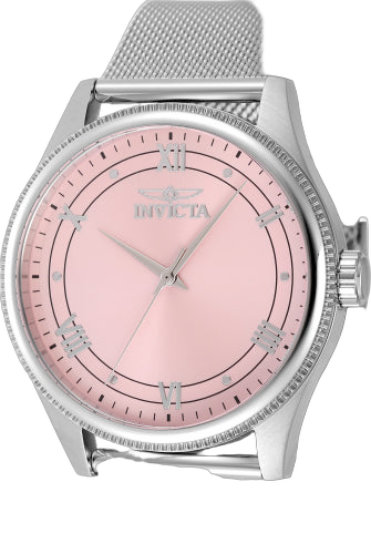 Invicta Stainless steel case and bracelet watch in pink