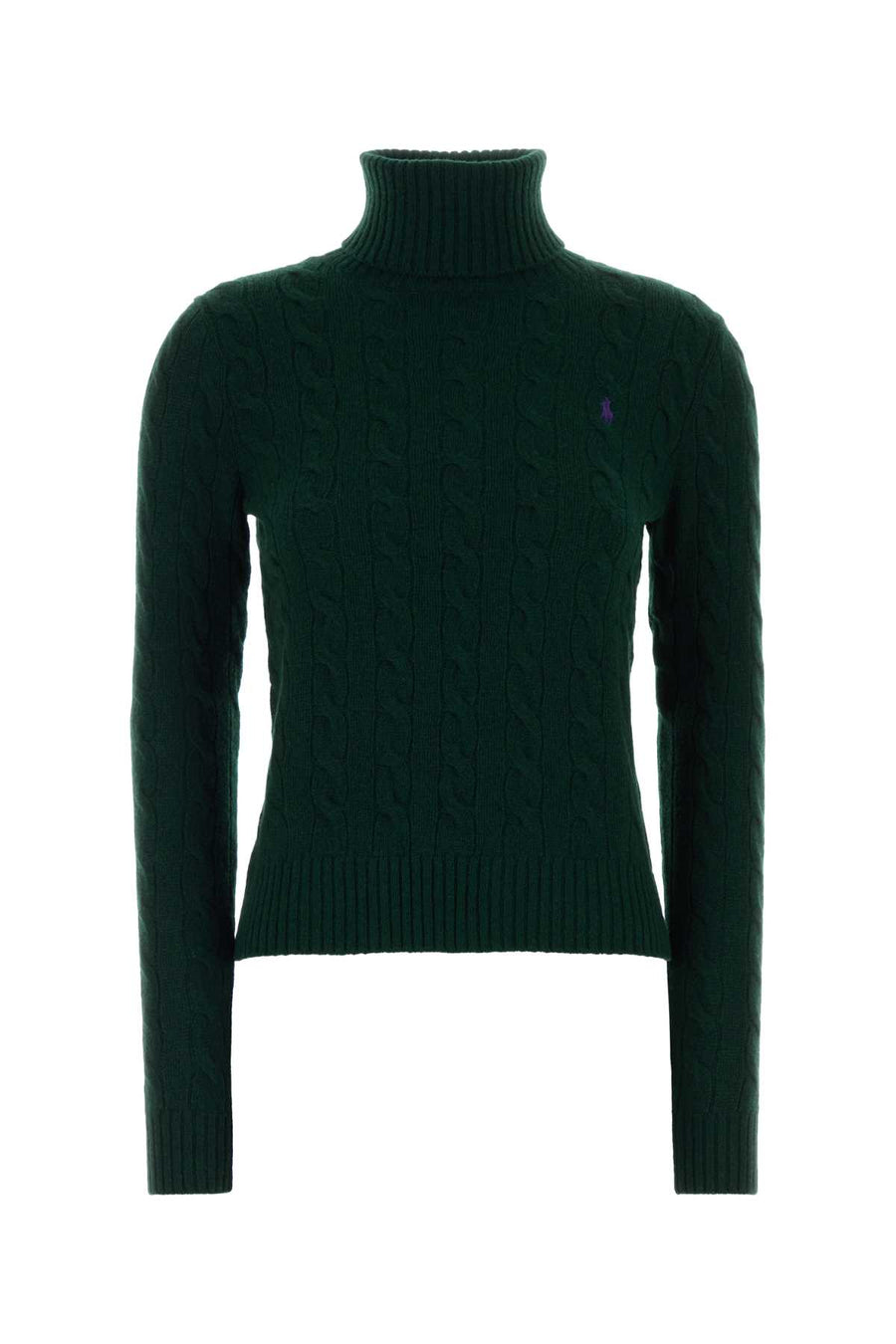 Bottle Green Wool Blend Sweater Collegegreen Exterior: Cashmere Maglieria