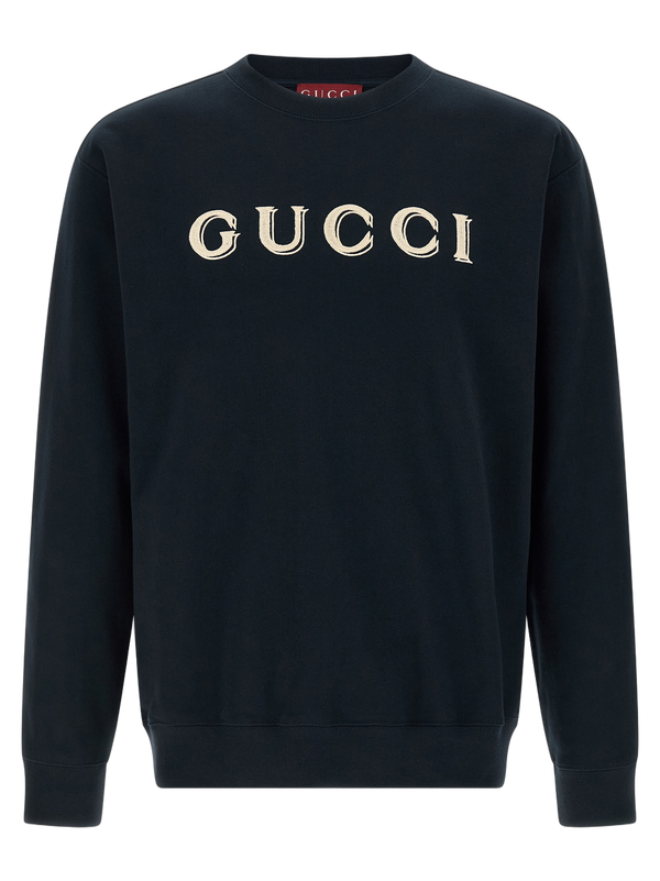 Gucci 100% cotton sweatshirt in black