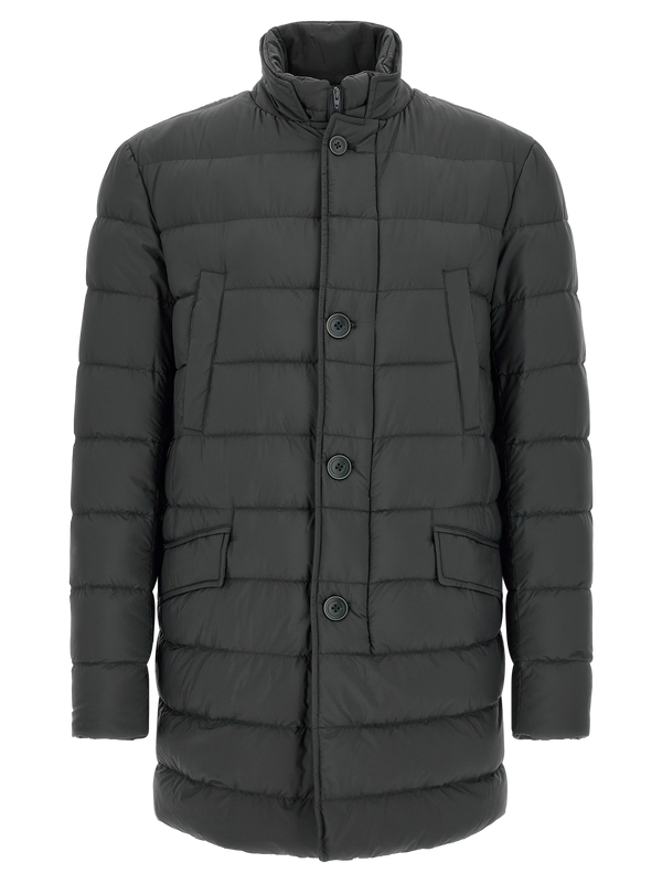 Gray Polyamide Coat Clothing