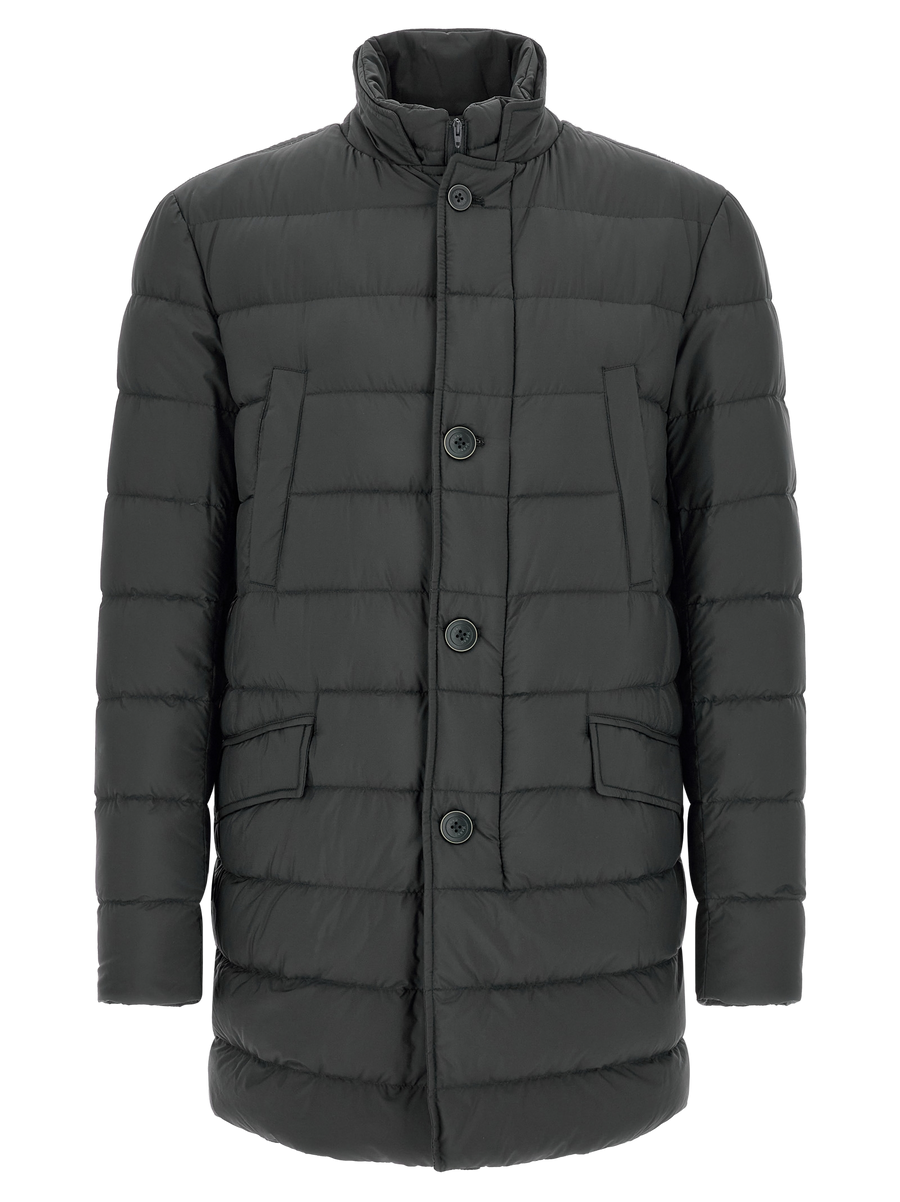 Gray Polyamide Coat Clothing