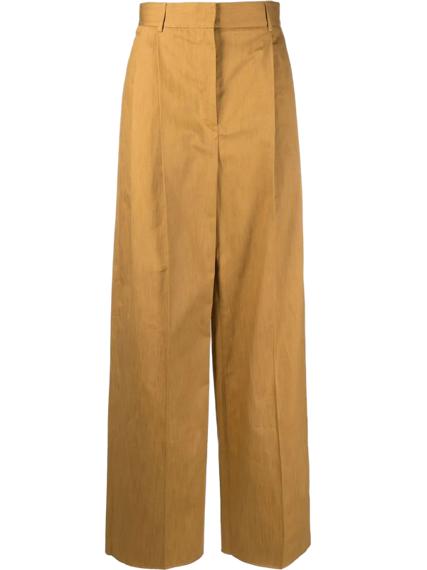 Ferragamo Cotton twill trousers in beige