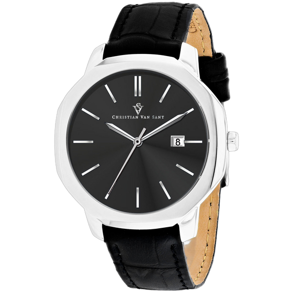 Christian Van Sant Stainless steel case watch in black