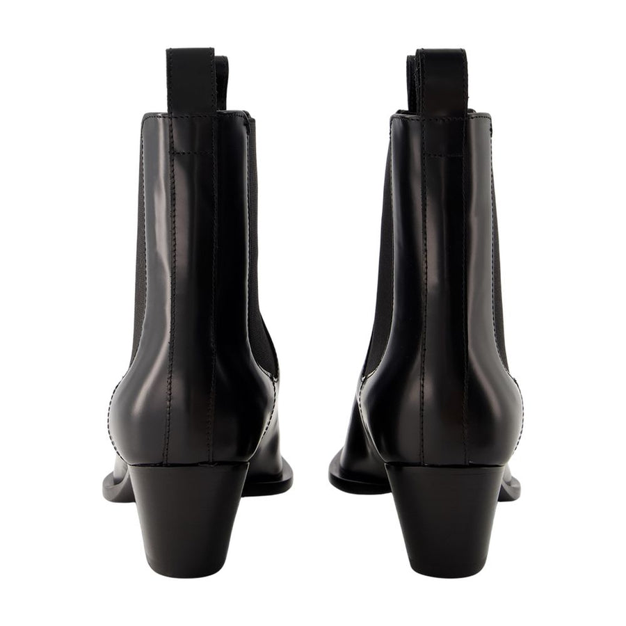 Toteme calfskin ankle boot in black