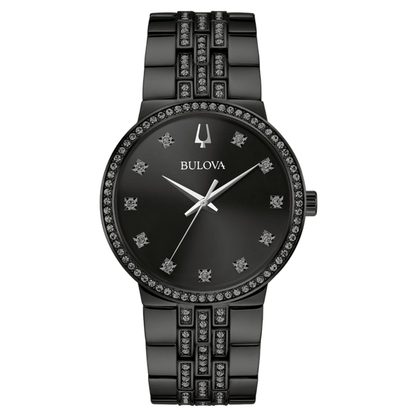 Bulova Stainless steel case watch in black