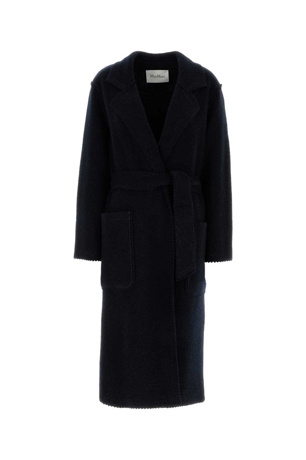 Max Mara 70% Wool coat in navy