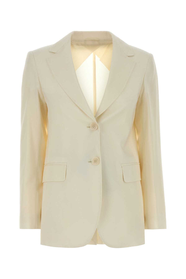 Cream Wool Assenzi Blazer Bianco Burro Giacche E Gilet