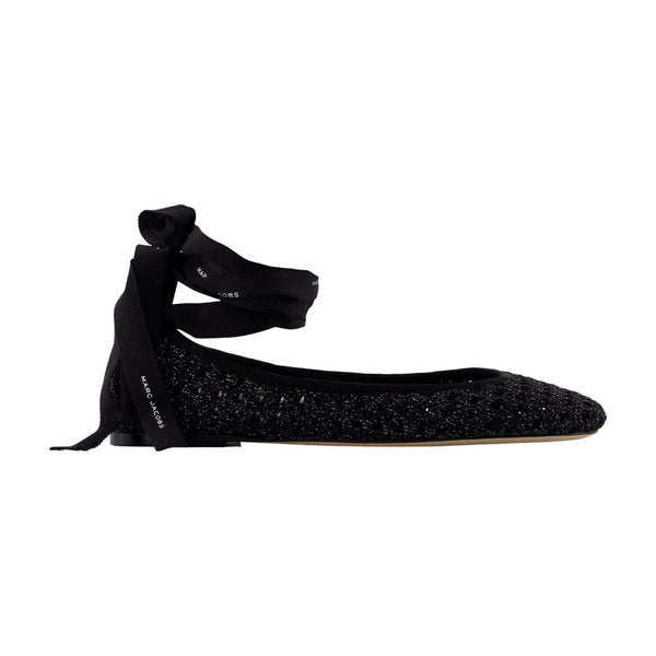 The Logo Ribbon Ballerinas - Marc Jacobs Synthetic Black Shoes / Flat-shoes