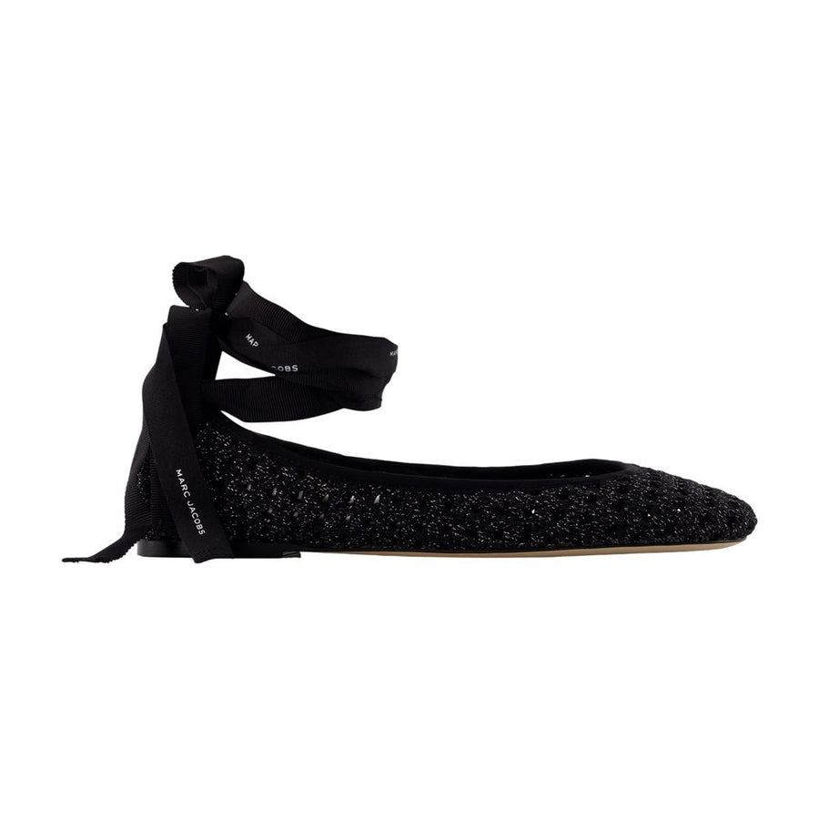 The Logo Ribbon Ballerinas - Marc Jacobs Synthetic Black Shoes / Flat-shoes