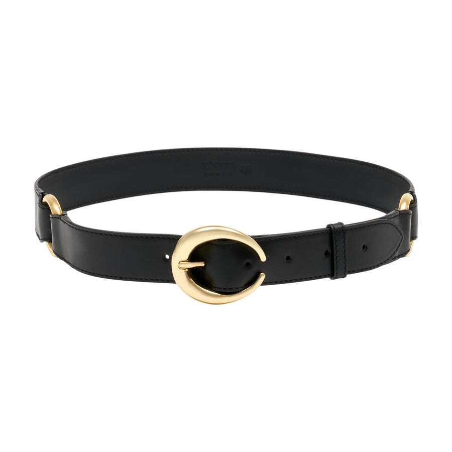 Rabanne calfskin belt in black