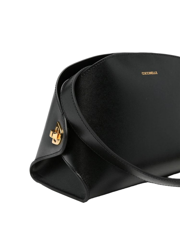 Coccinelle 100% Calf Split Leather shoulder bag in black