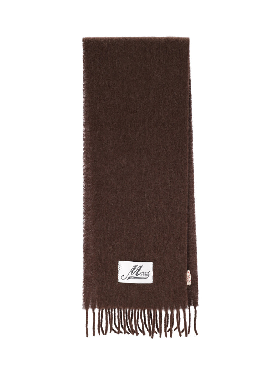 Marni 80% Alpaca scarf in brown