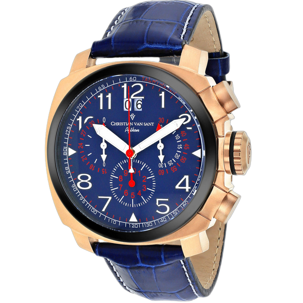 Christian Van Sant Stainless steel case watch in blue