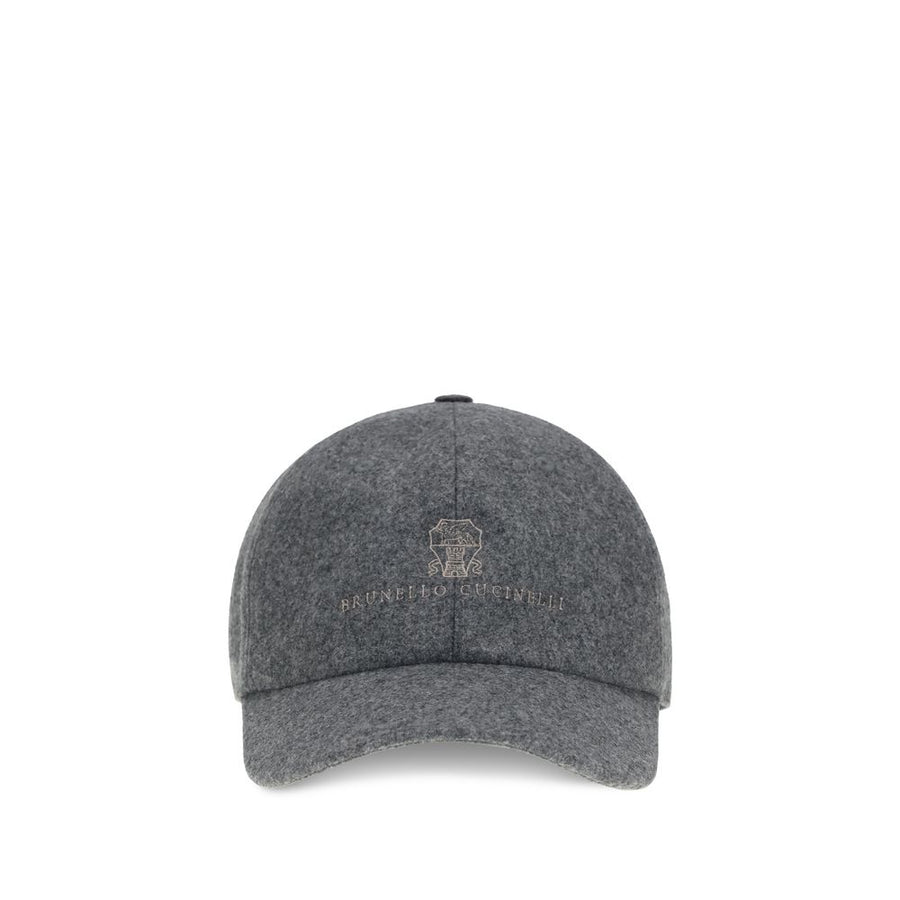 Brunello Cucinelli BRM038P9850CGQ69BB 100% Fleece Wool Ovis Aries baseball cap in gray