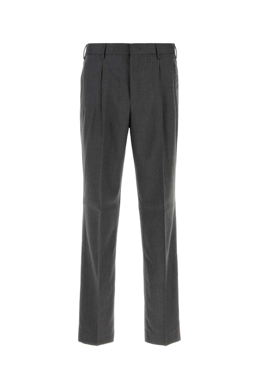 Dark Grey Stretch Wool Pant Antracite Pantaloni