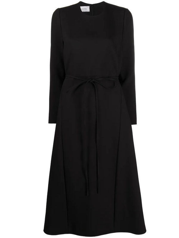 Valentino Virgin wool blend dress in black