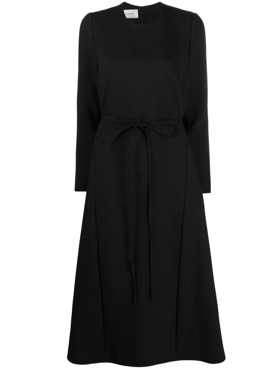 Valentino Virgin wool blend dress in black