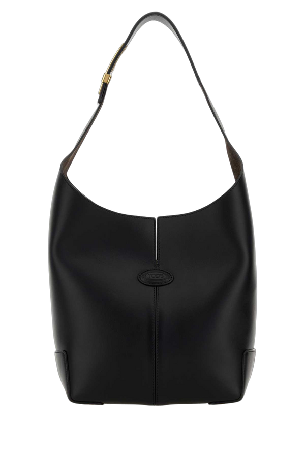 Tod's Exterior: 100% Calf; Lining: 100% Suede; Finishing: Golden metal shoulder bag in black