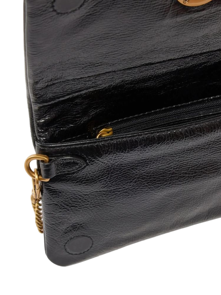Pinko 100% Sheepskin shoulder bag in black