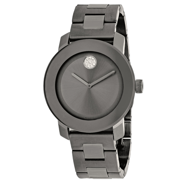 Movado Stainless steel case watch in gray