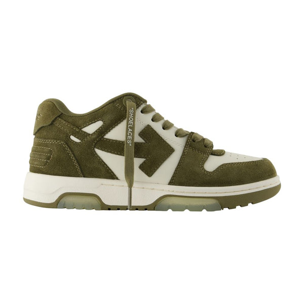 Off-White Calfskin sneaker in khaki