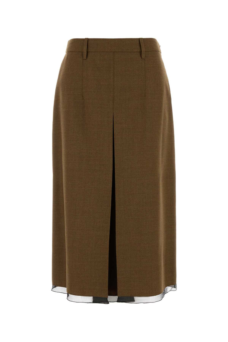 Brown Wool Skirt Tabacco Gonne