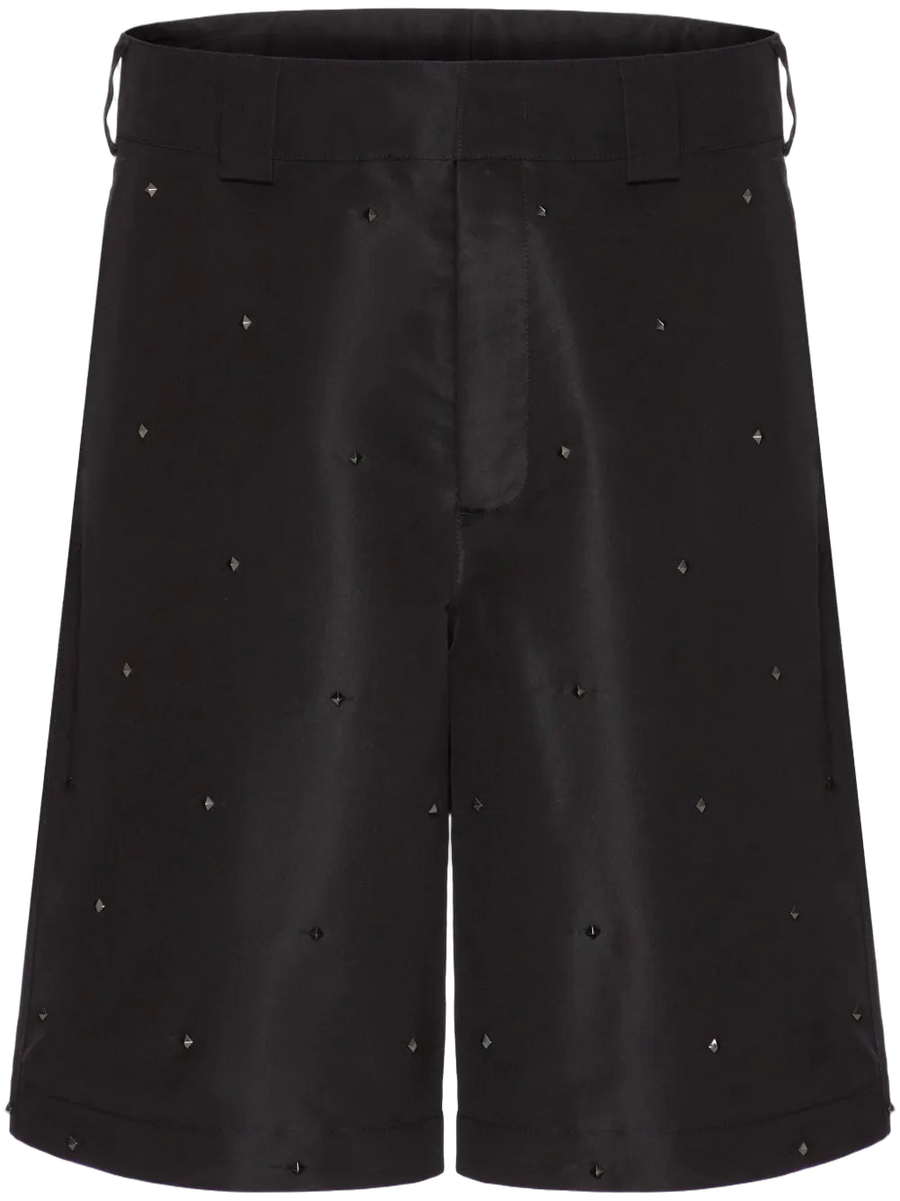 Valentino silk blend shorts in black