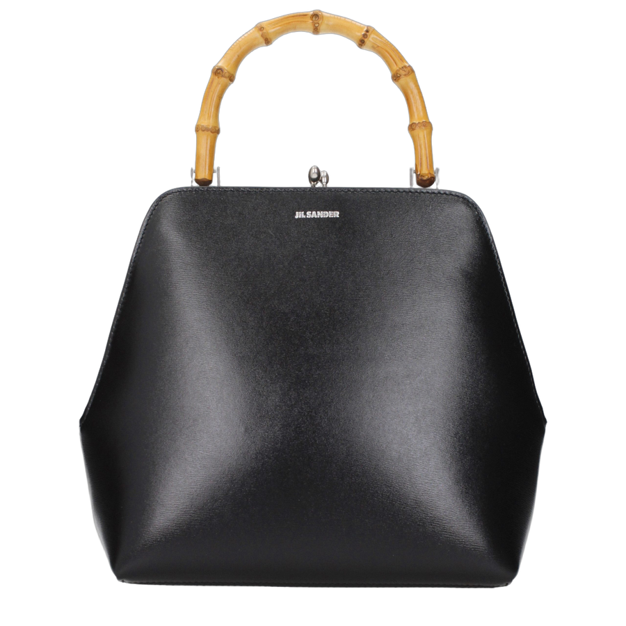 Jil Sander Leather top handle bag in black