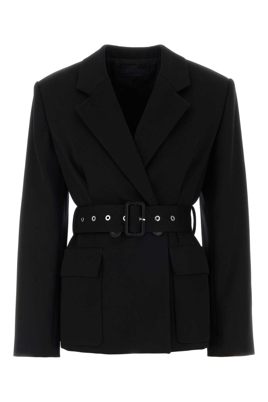 Lanvin Cintura Exterior: 100% Wool; Lining: 52% Viscose blazer in black