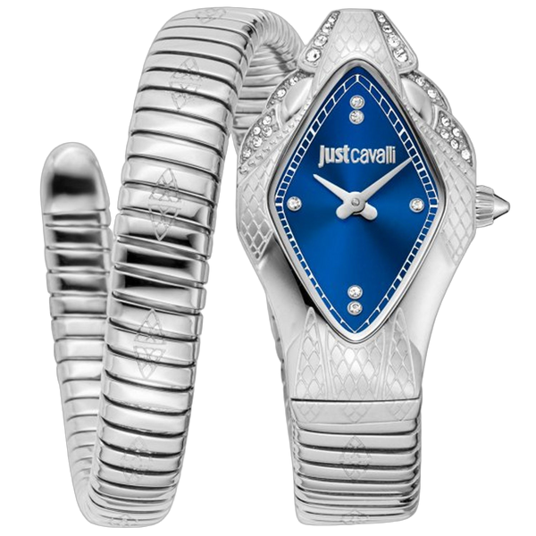 Just Cavalli Stainless steel case watch in blue