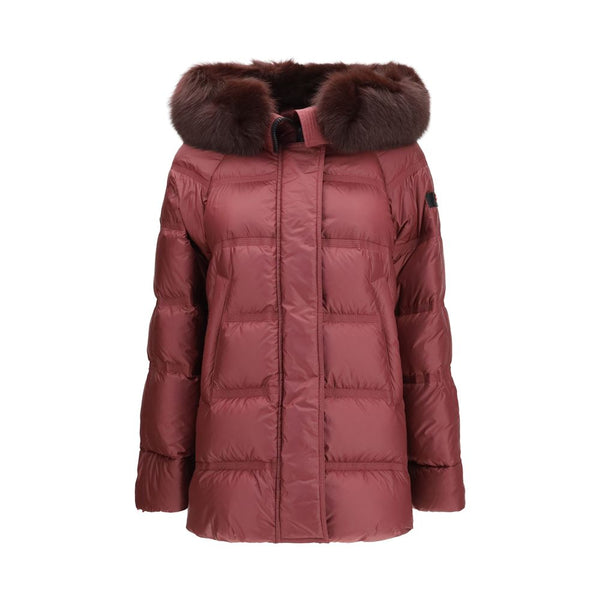 Purple Polyester Full-Length Jacket Clothing