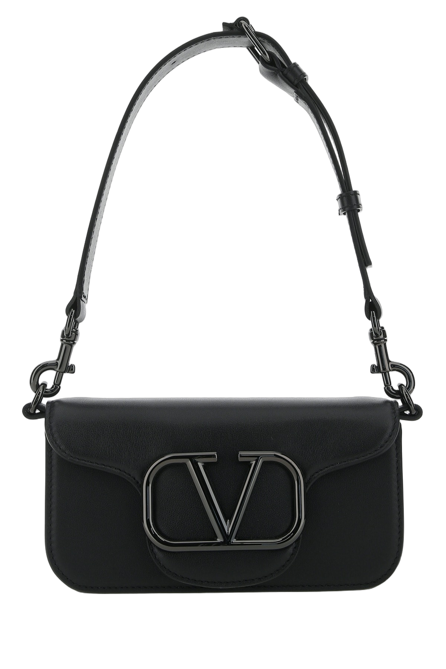 Valentino Garavani Calf Leather - Bos Taurus shoulder bag in black