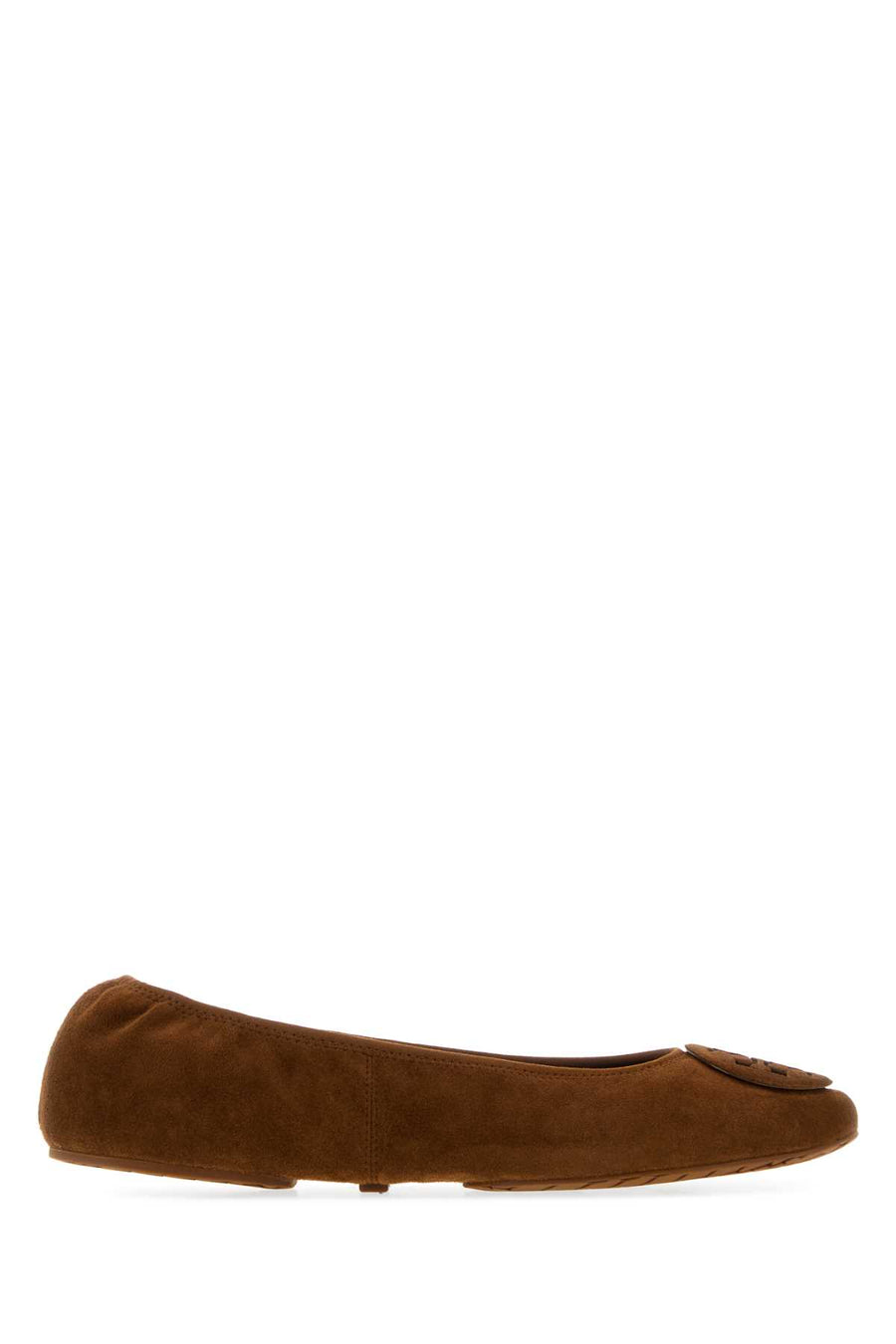 Tory Burch Travel Exterior: 100% Suede ballet flat in brown