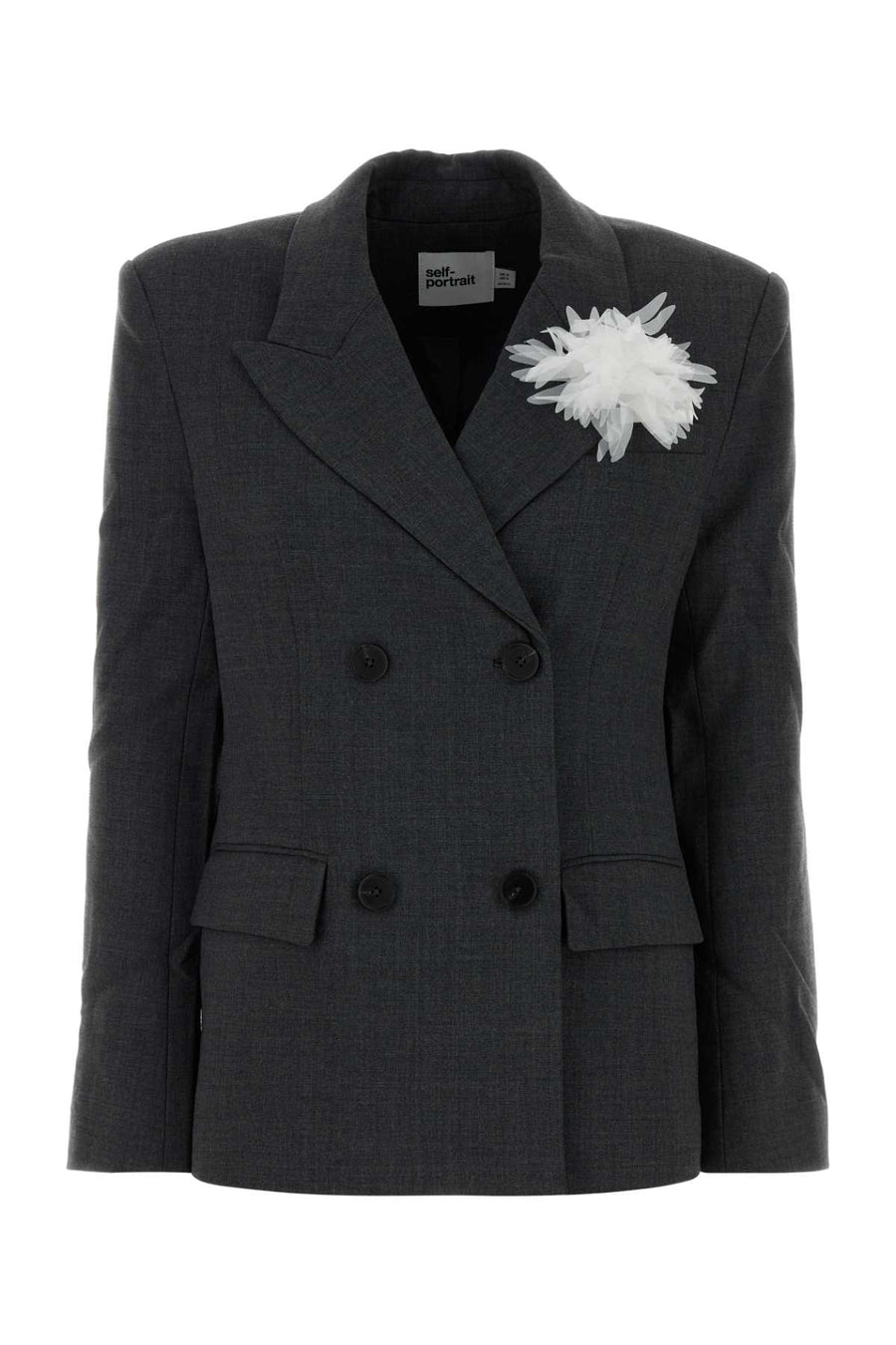 Graphite Twill Oversize Blazer Grey Giacche E Gilet