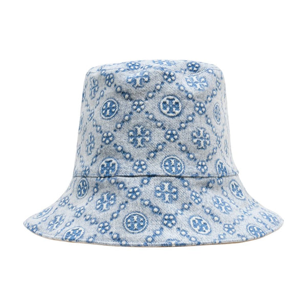 Tory Burch 167413-400 Cotton bucket hat in blue