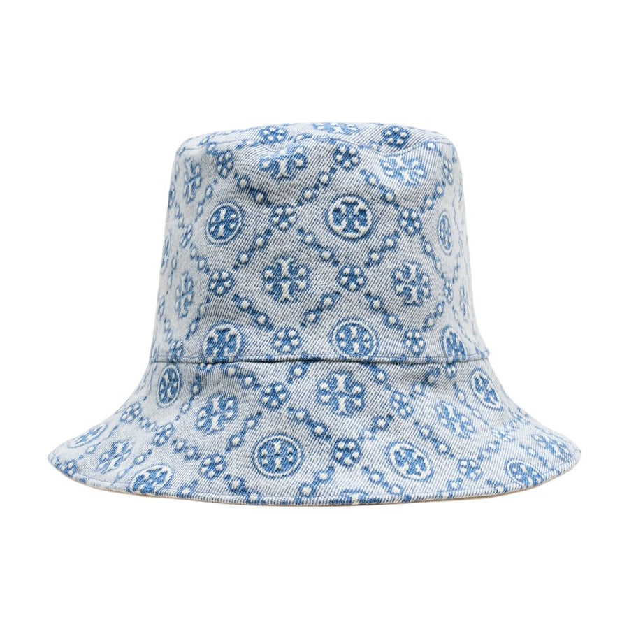 Tory Burch 167413-400 Cotton bucket hat in blue