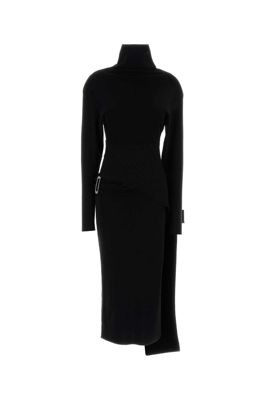 Abito Midi Drappeggiato Black Abiti