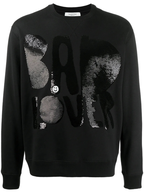 Valentino cotton blend sweatshirt in black