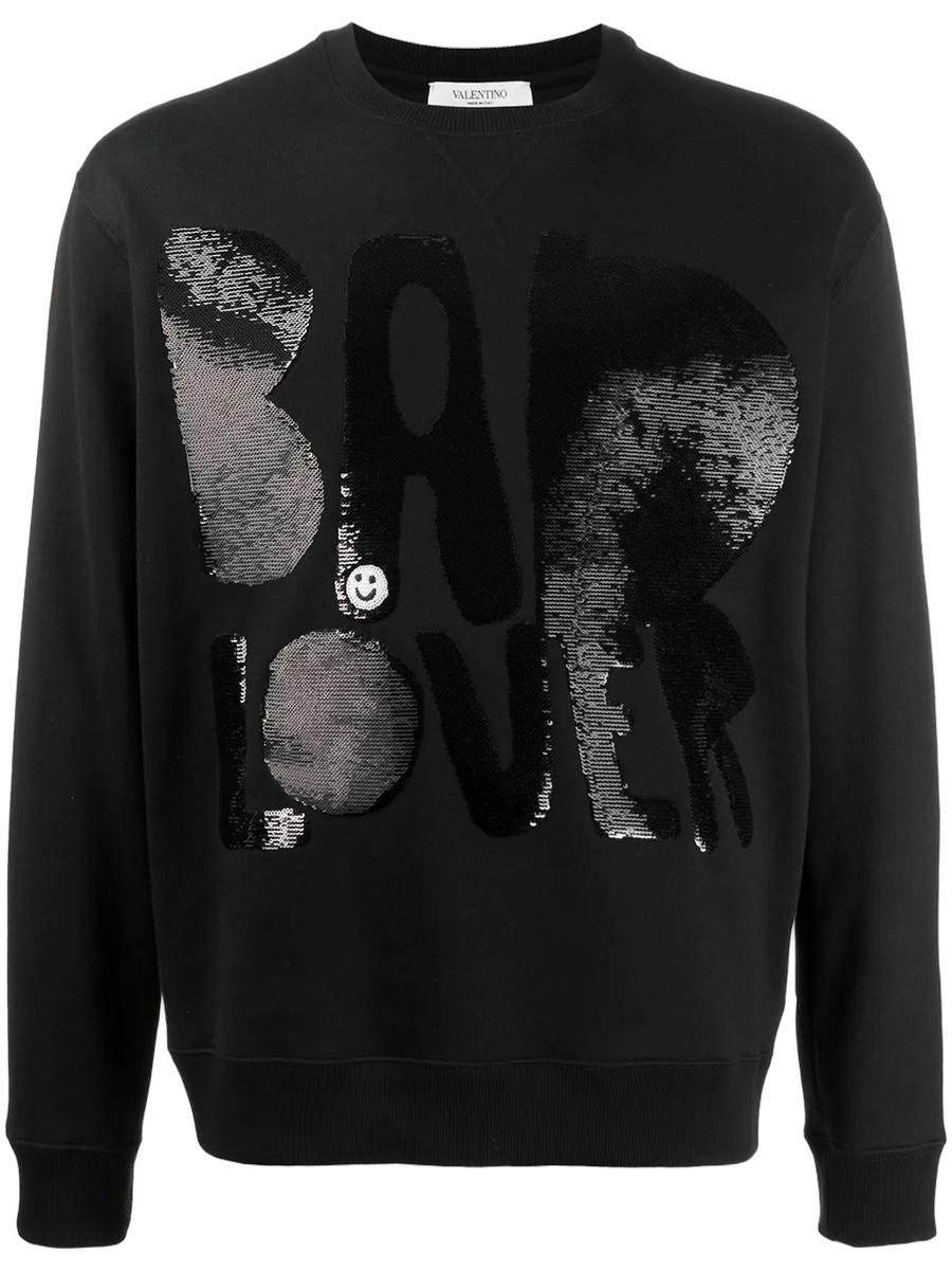 Valentino cotton blend sweatshirt in black