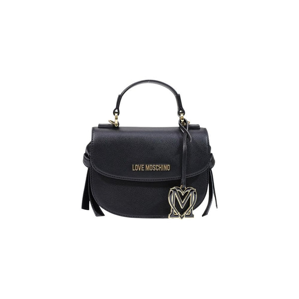 Love Moschino 100% Polyurethane top handle bag in black