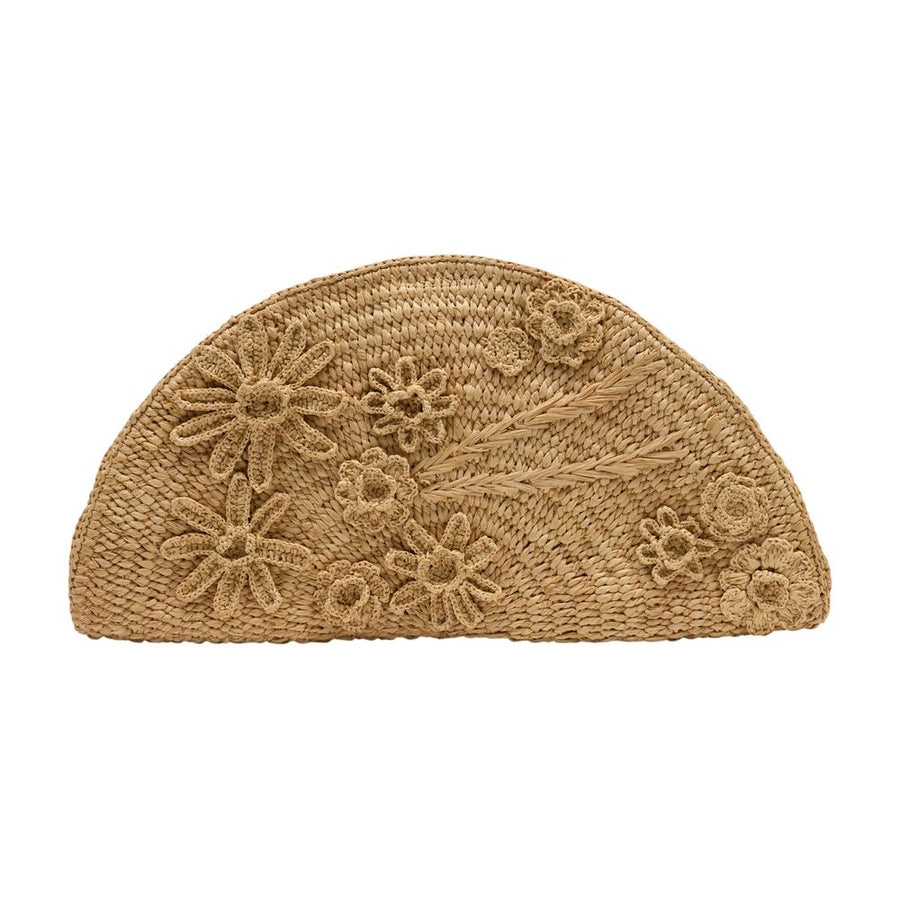Vanessa Bruno raffia clutch in beige