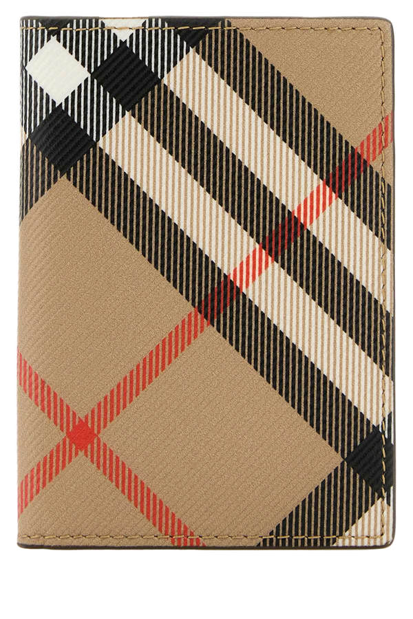 Burberry Bateman 55% Polyurethane card case in beige