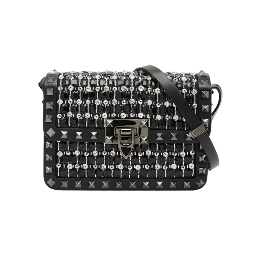 Valentino Garavani Calf leather shoulder bag in black