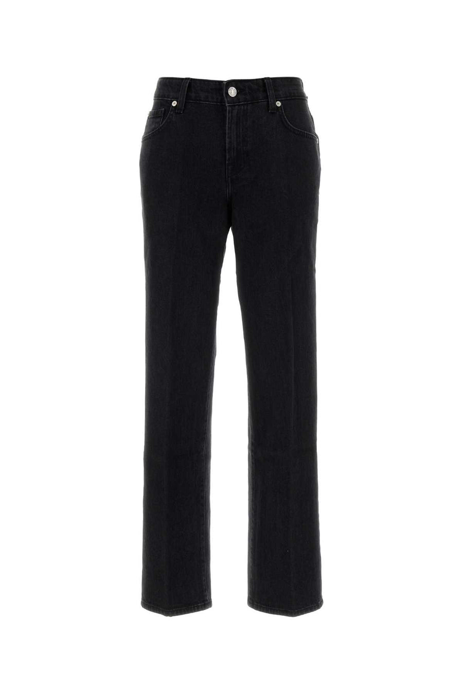 Slate Stretch Denim Jeans Nero Exterior: Cotton Elastane