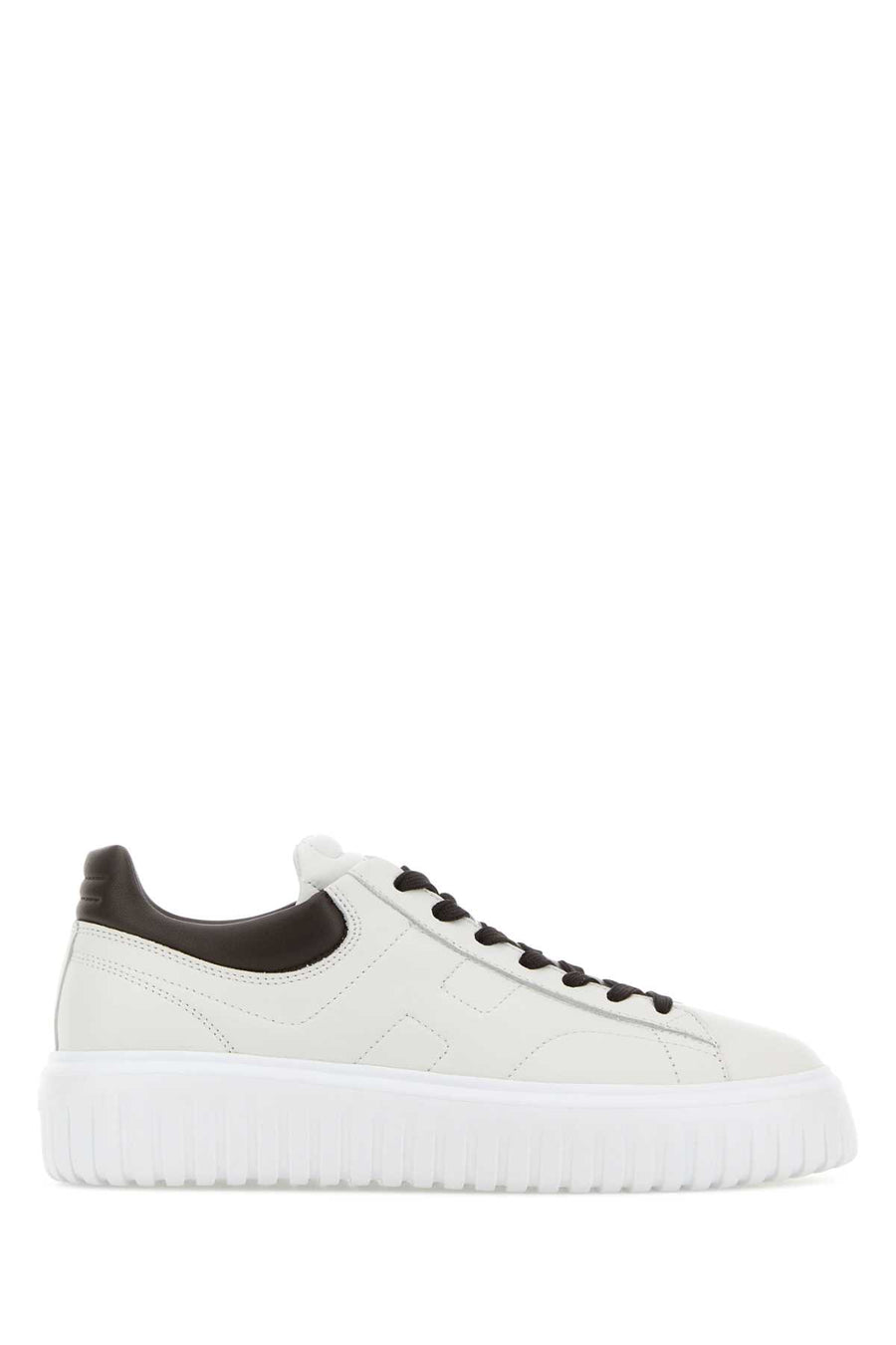 Hogan Allacciato Exterior: 100% Leather sneaker in white