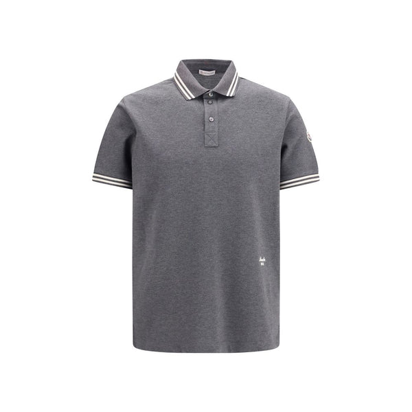 Moncler 100% Cotton polo shirt in gray