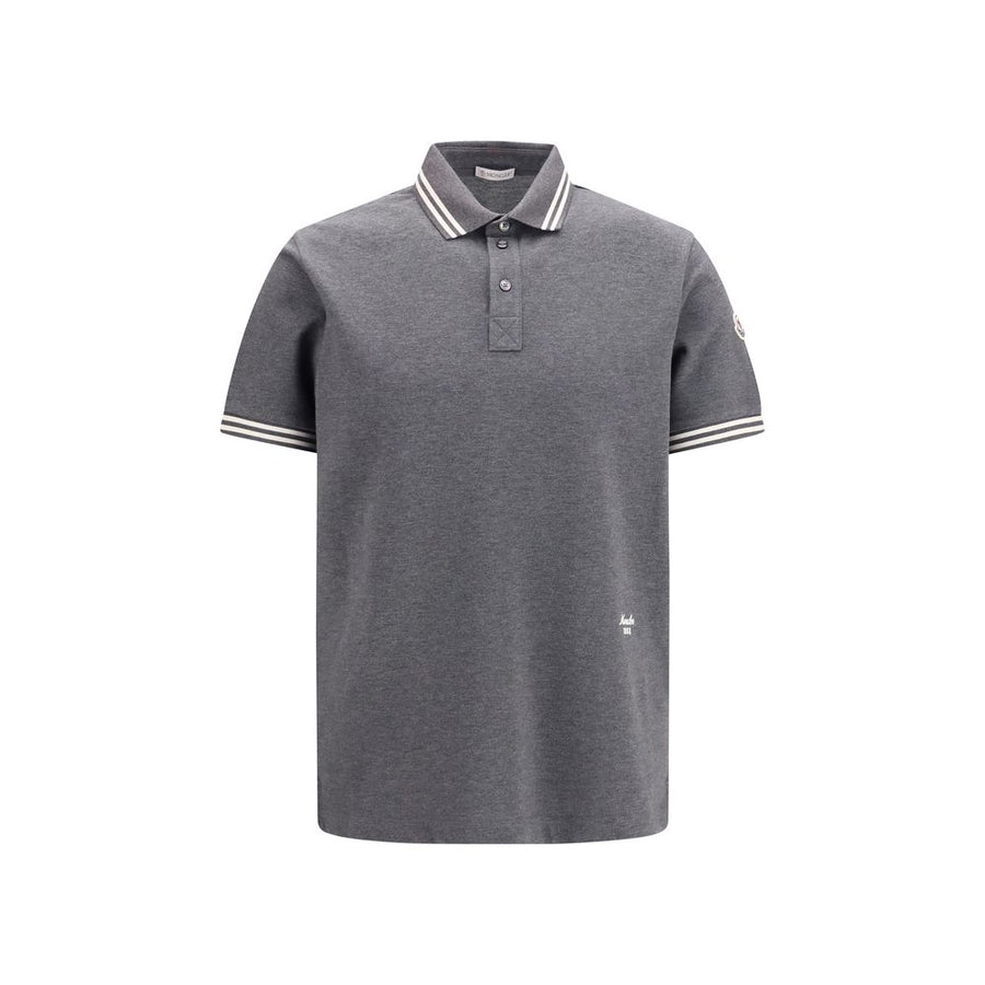Moncler 100% Cotton polo shirt in gray